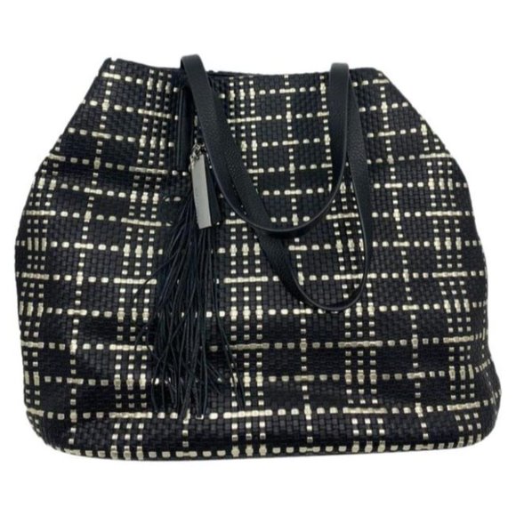 Vince Camuto Handbags - Vince Camuto Large Gold Black Tote Bag